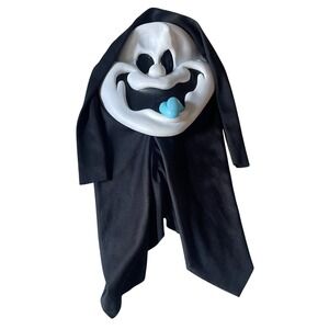 RARE Easter Fun World 8510 Blue‎ Tongue Ghost Face Halloween Mask Scream BC